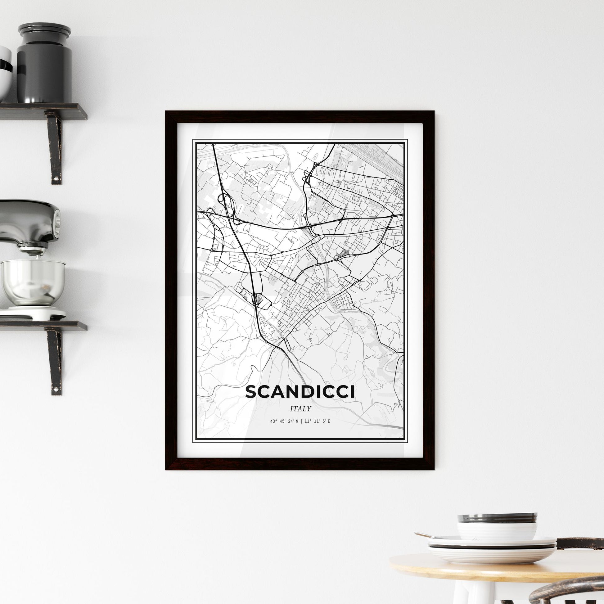 Scandicci Italy - Minimal City Map