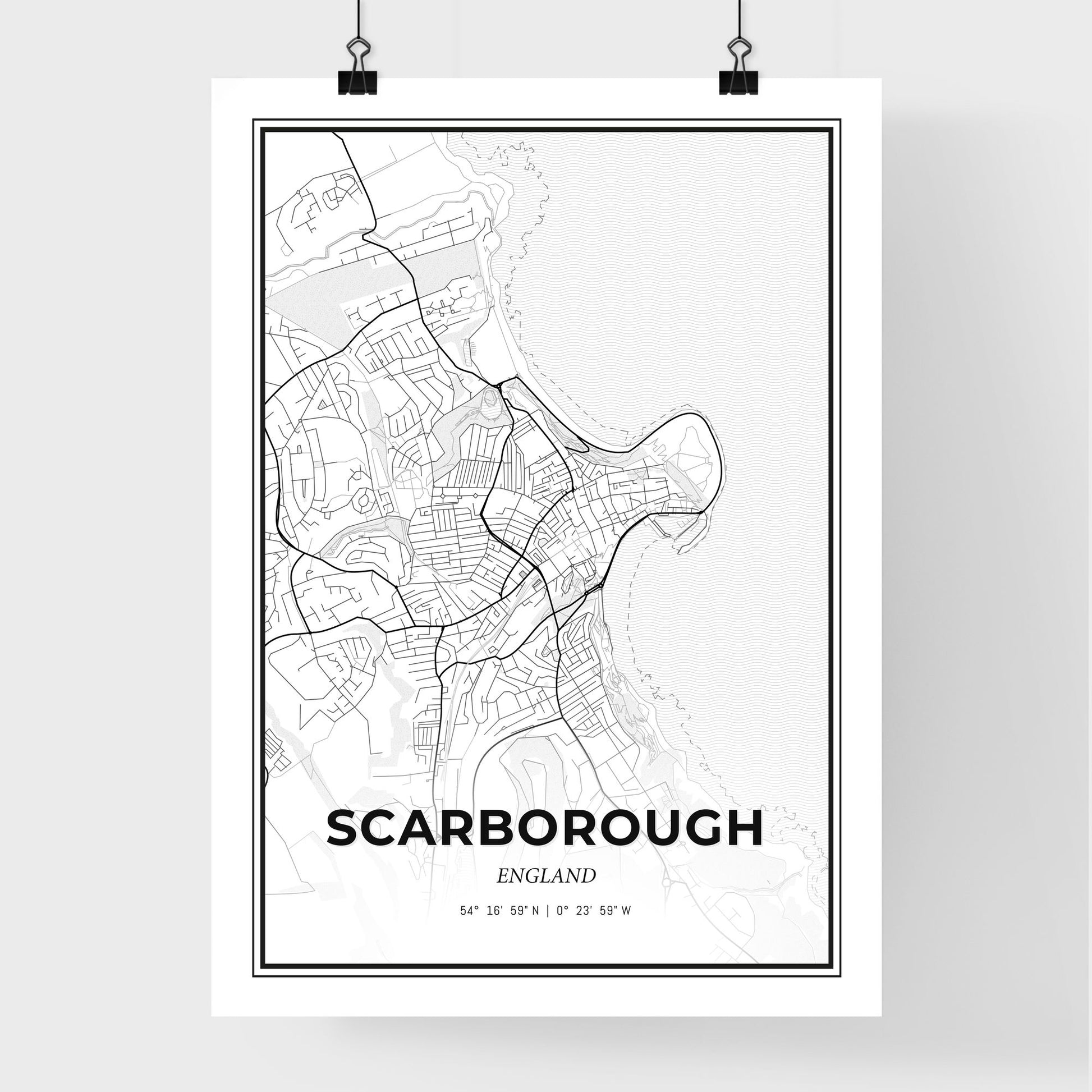 Scarborough England - Premium City Map Poster