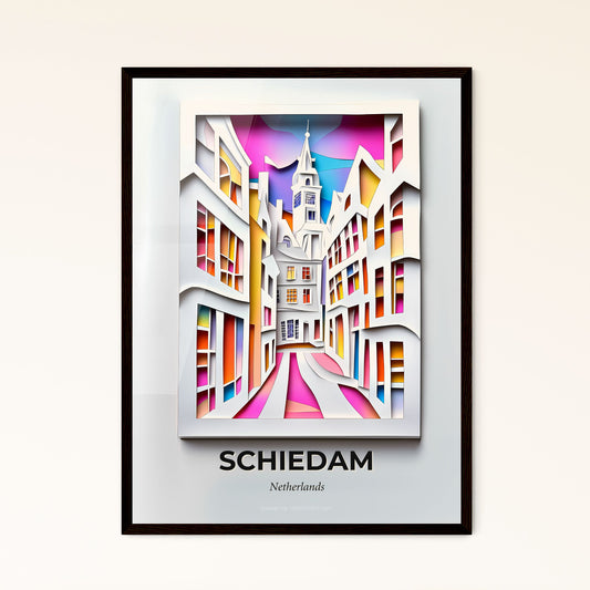 Vivid Schiedam, Netherlands - a city with a clock tower