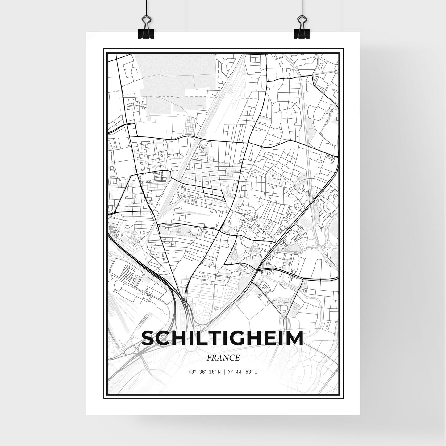 Schiltigheim France - Premium City Map Poster