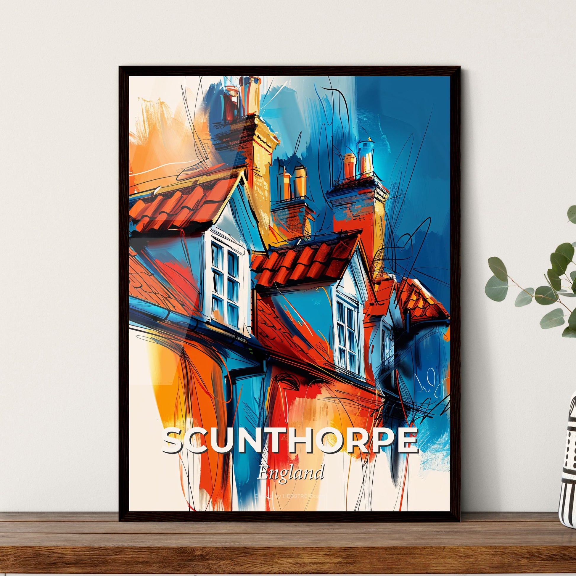 Vibrant Scunthorpe, England - A Painting Of A House