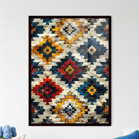 Intricate Indian-Inspired Seamless Pattern - Framed Art Print