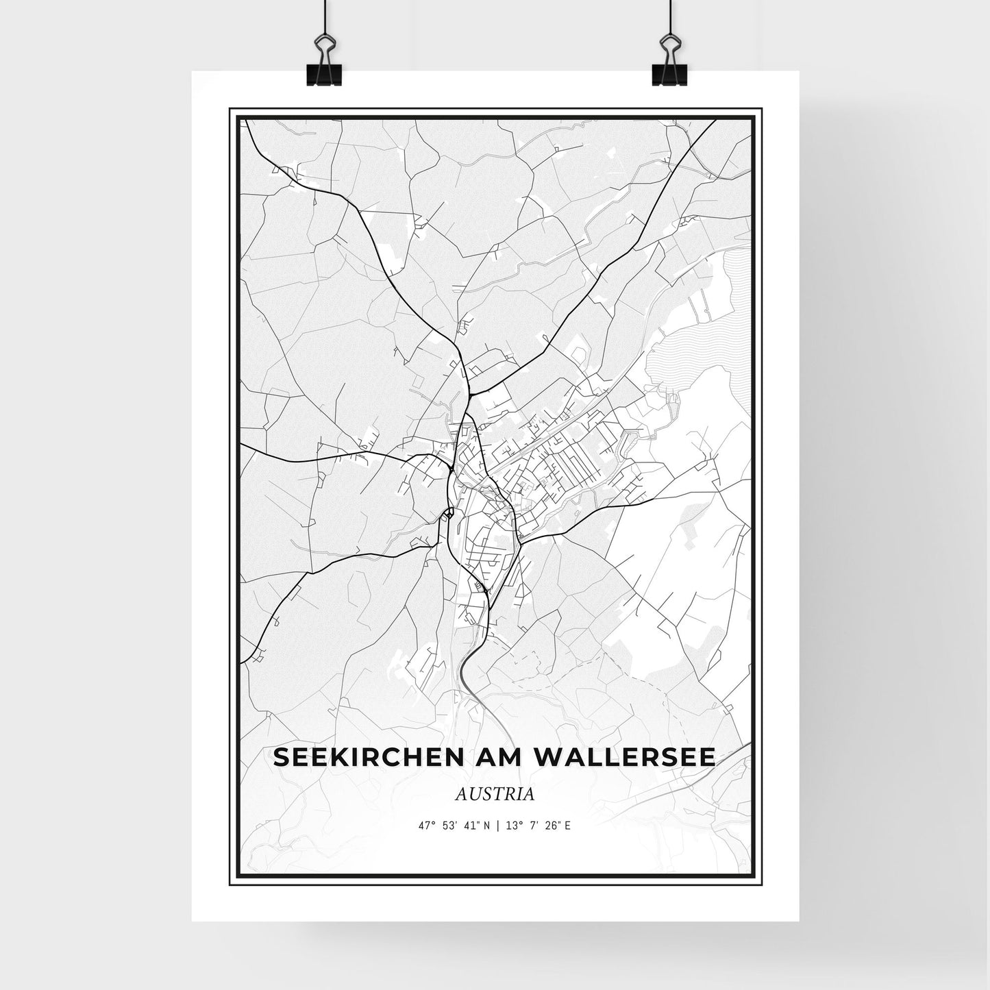 Seekirchen am Wallersee Austria - Premium City Map Poster