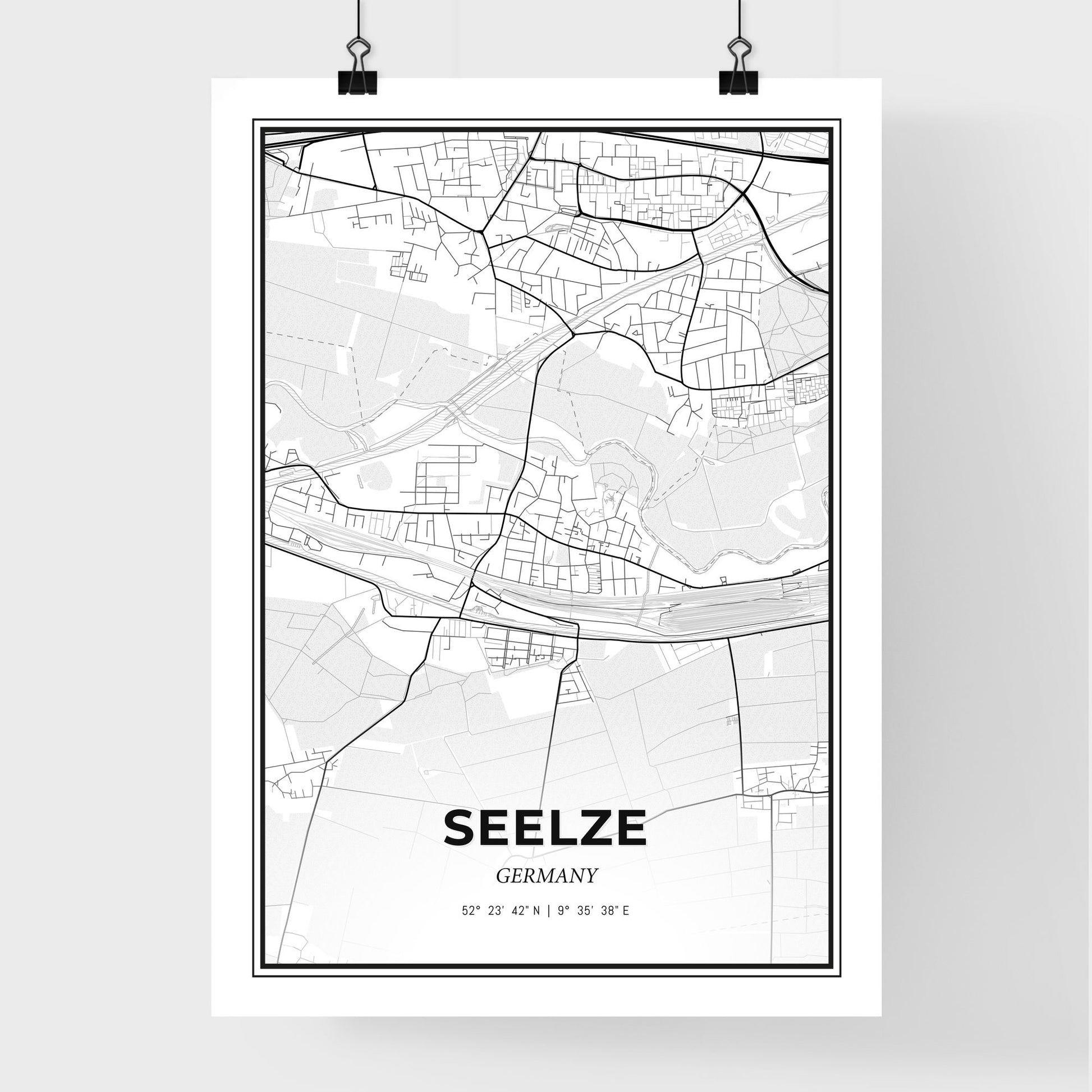 Seelze Germany - Premium City Map Poster