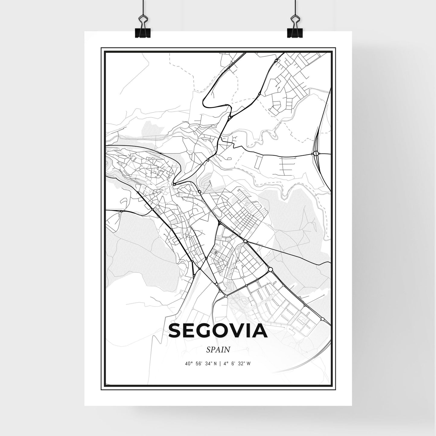 Segovia Spain - Premium City Map Poster