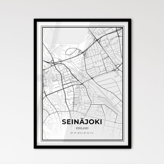 Seinäjoki Finland - Scandinavian Style City Map for Modern Home Decor