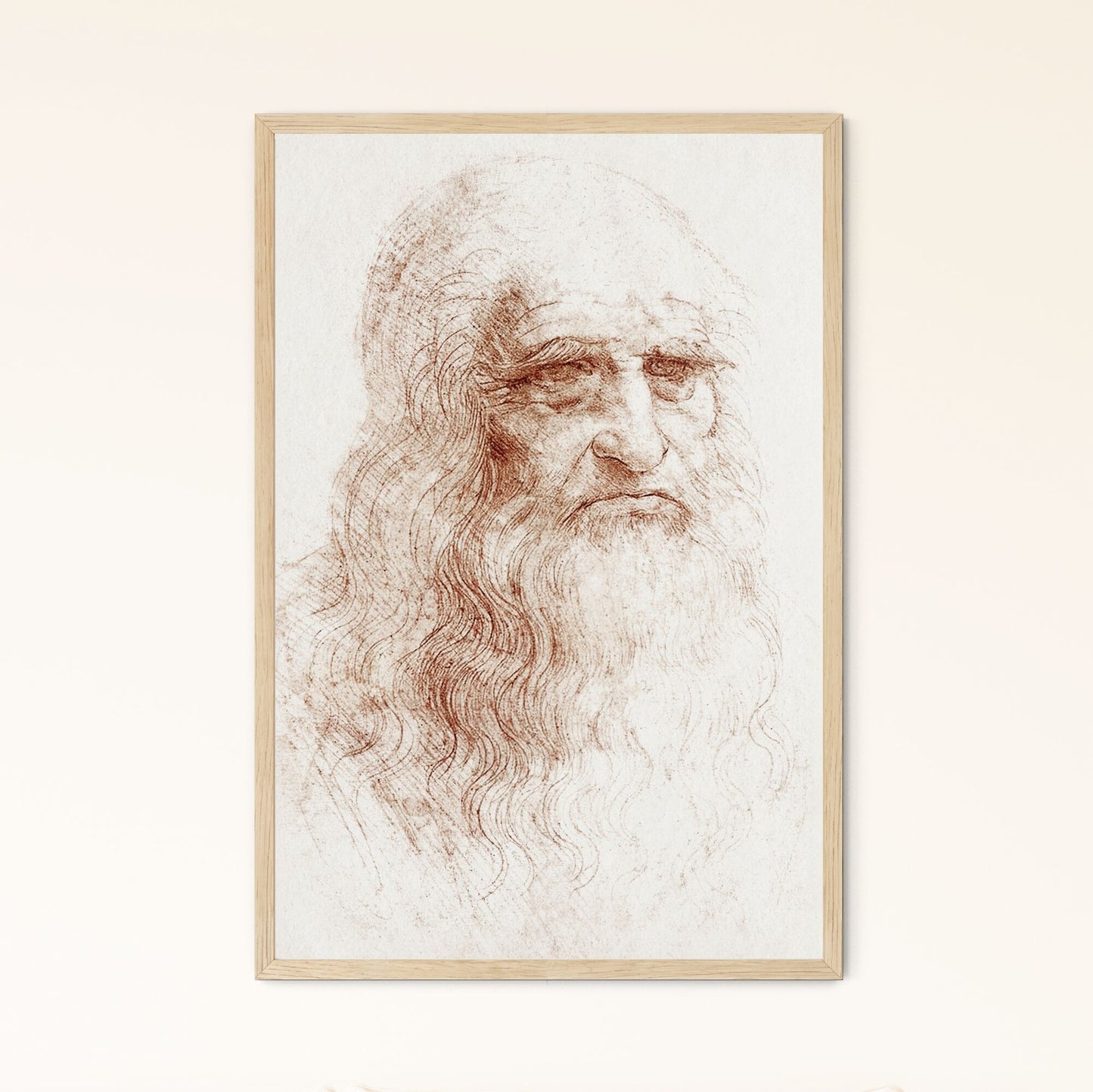 Self-portrait by Leonardo da Vinci Framed Art Print