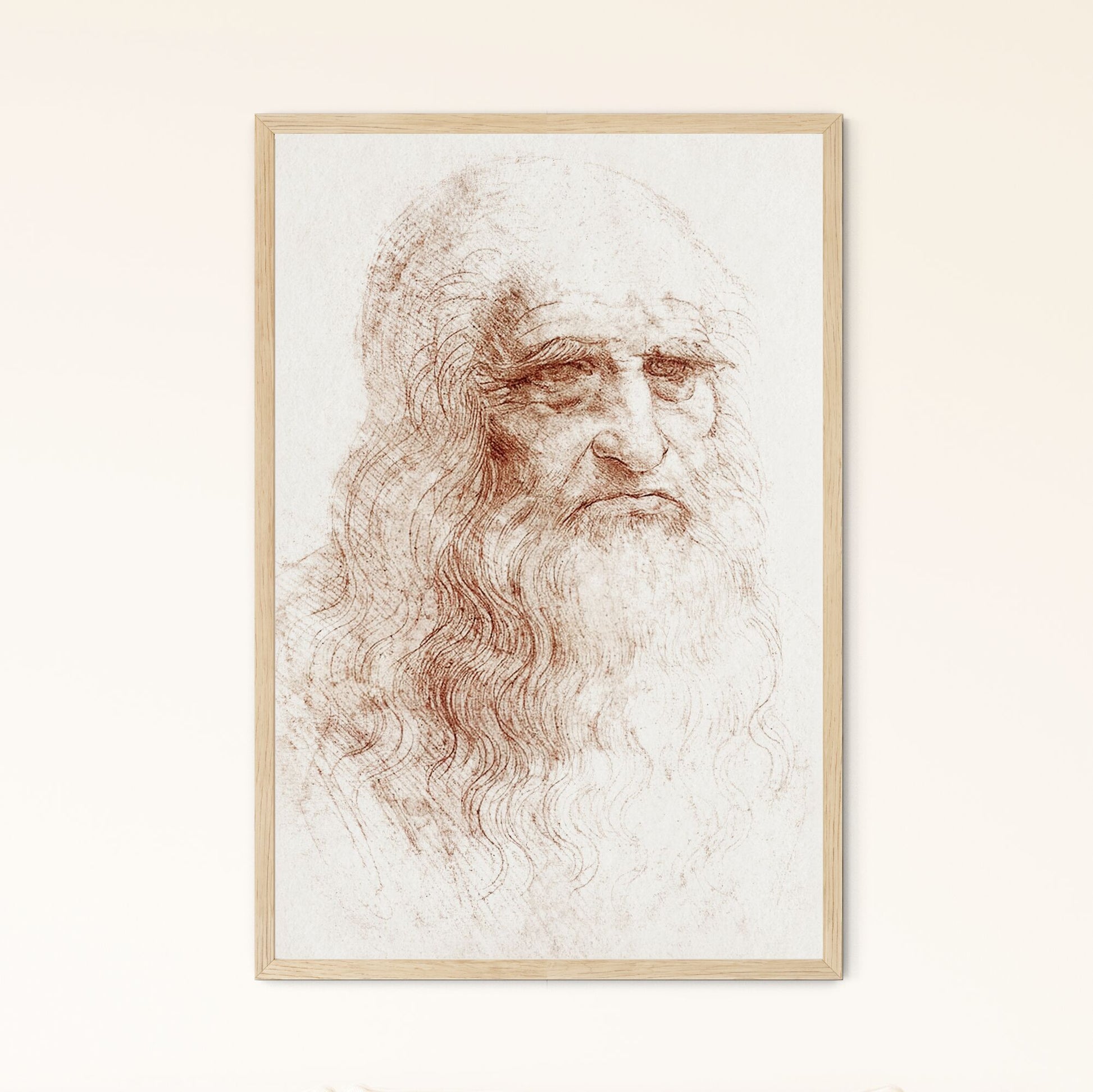 Self-portrait by Leonardo da Vinci Framed Art Print
