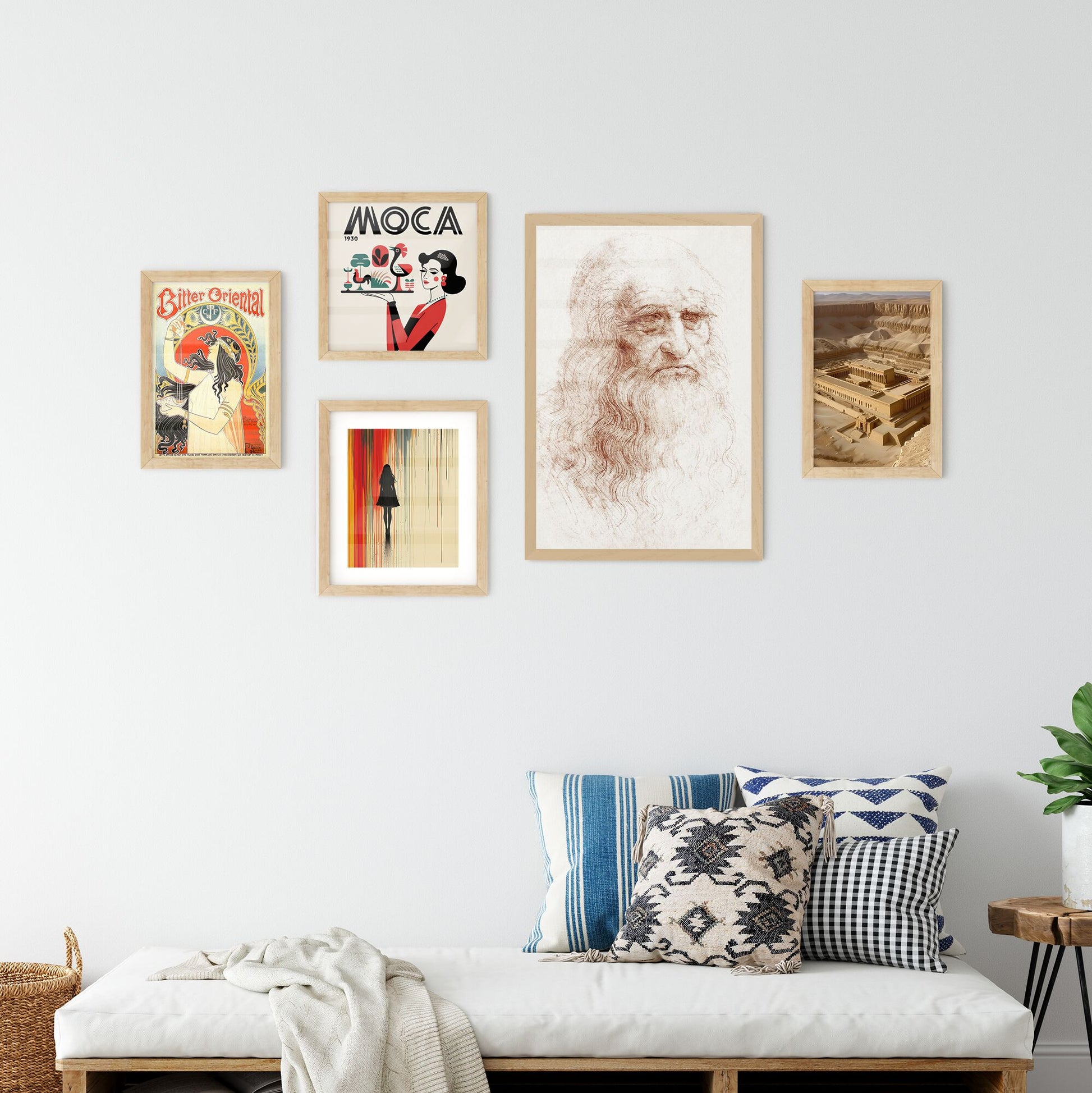 Wall Art with Self-portrait by Leonardo da Vinci
