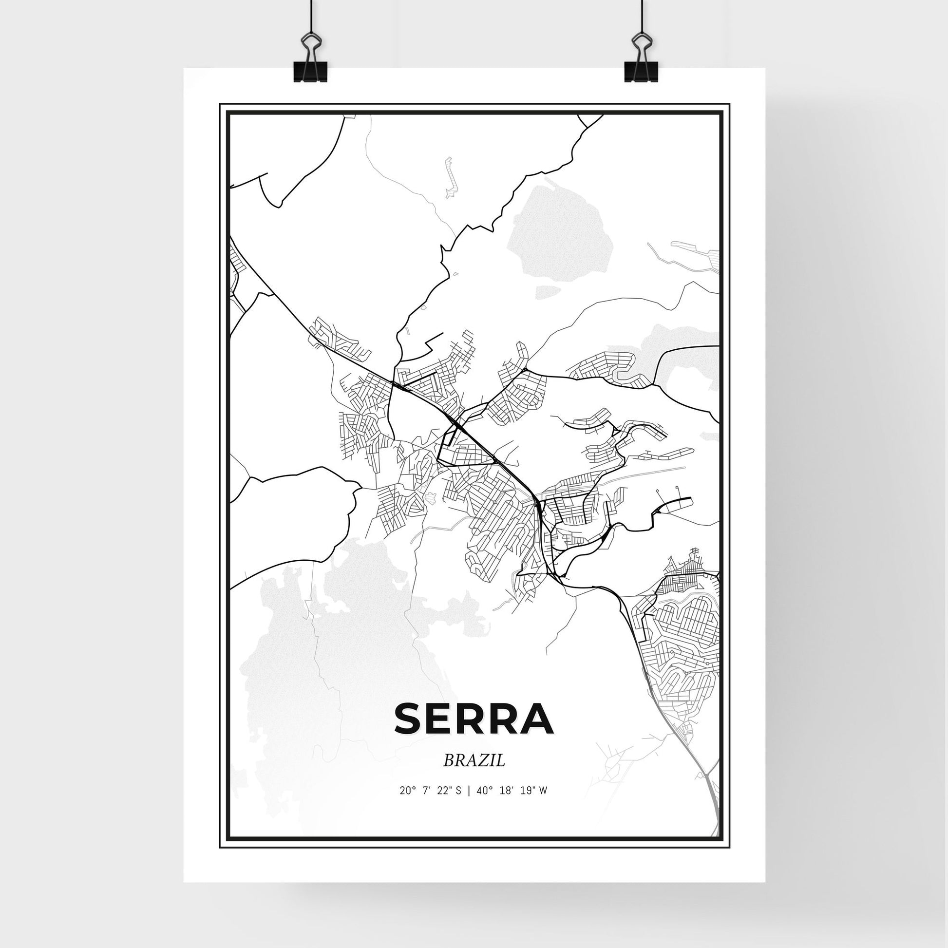 Serra Brazil - Premium City Map Poster