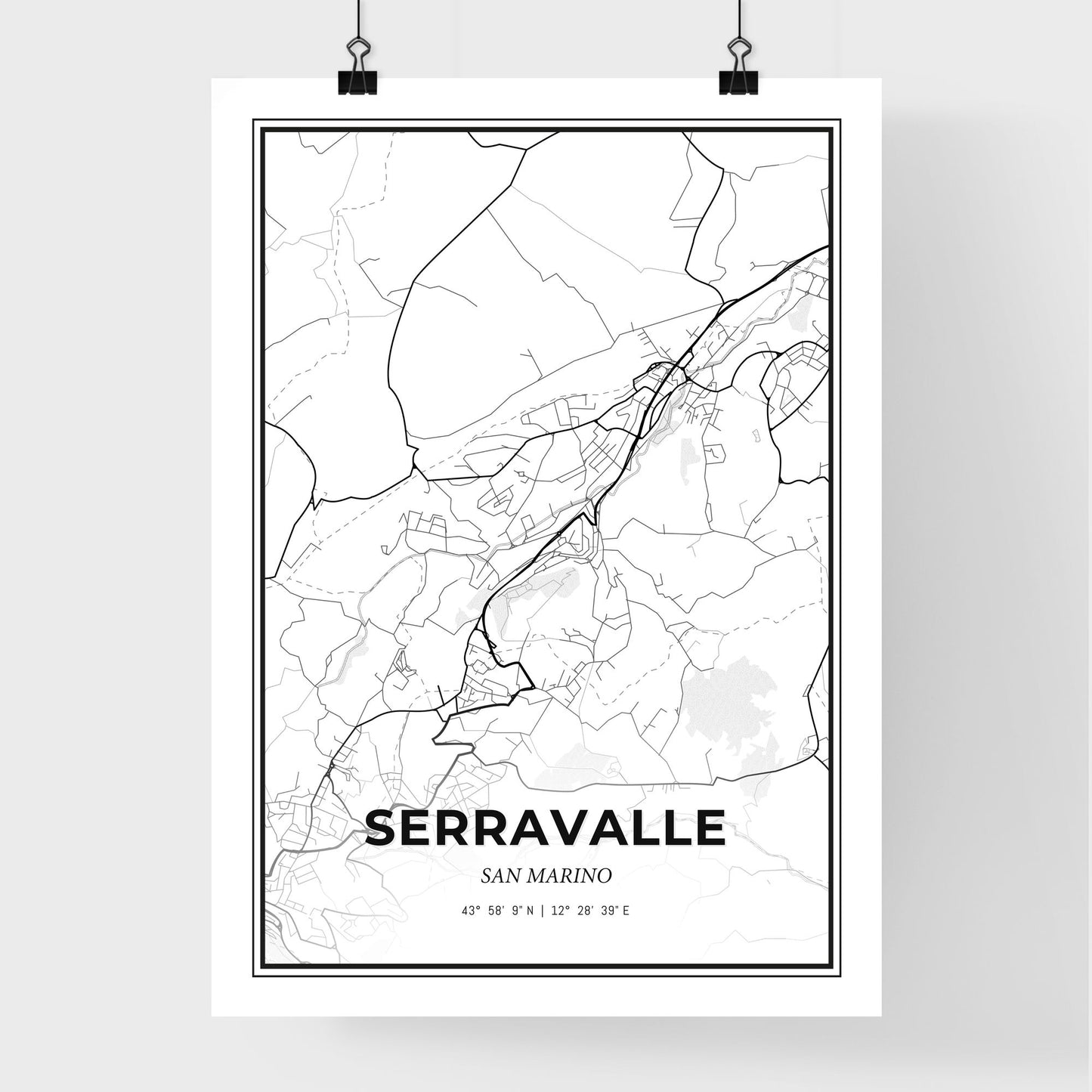 Serravalle San Marino - Premium City Map Poster