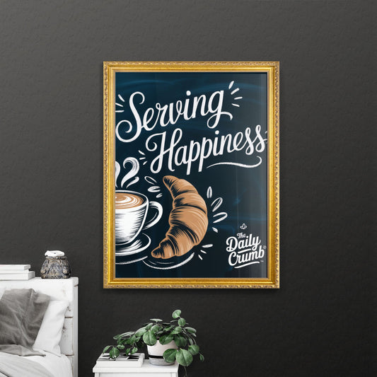 Serving Happiness: A Cozy Coffee and Croissant Experience at The Daily Crumb Café.