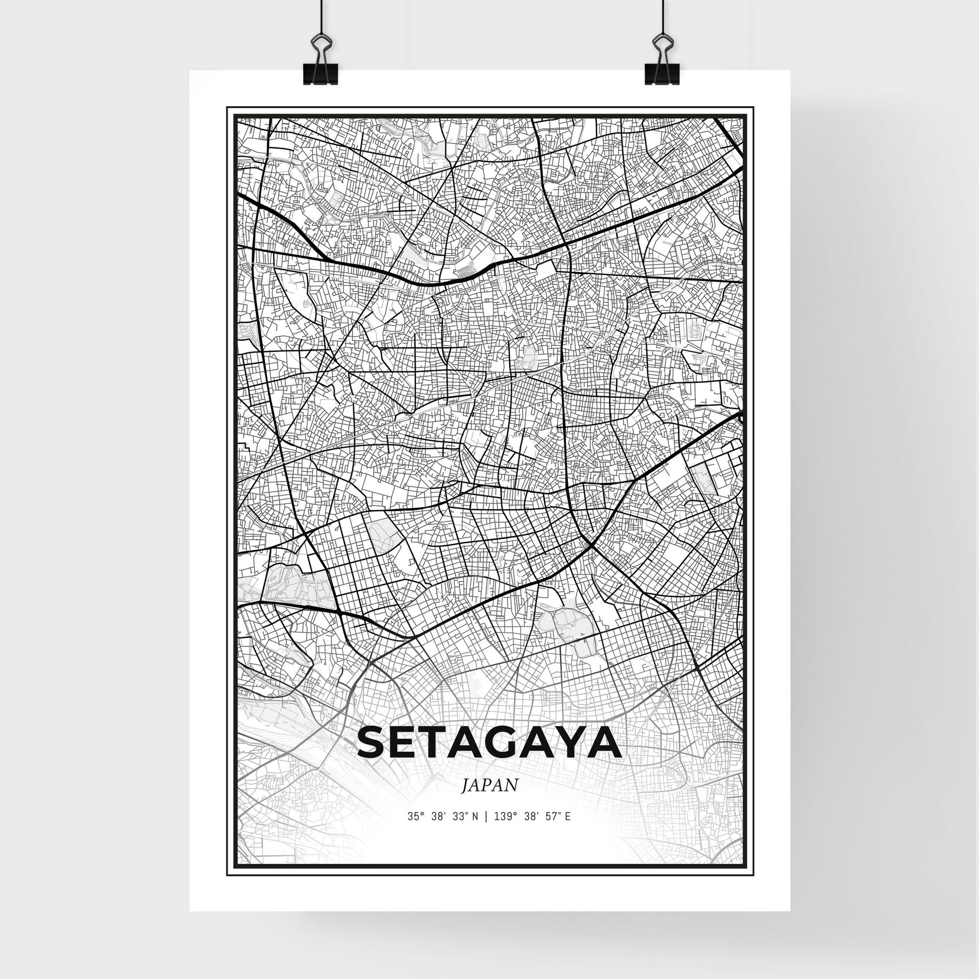 Setagaya Japan - Premium City Map Poster