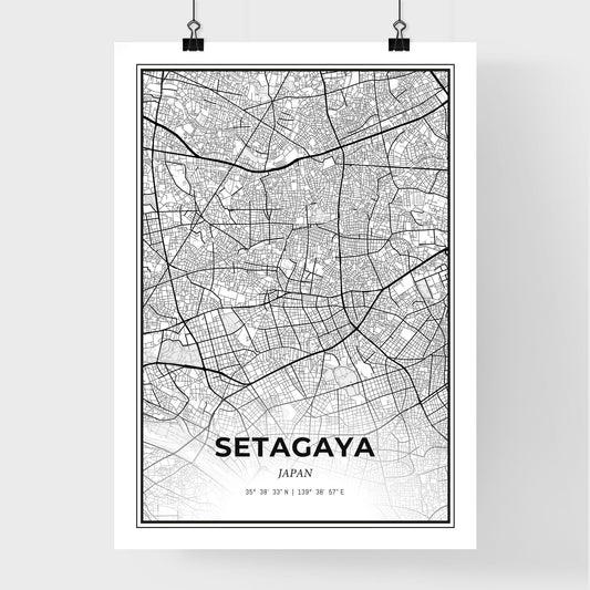 Setagaya Japan - Premium City Map Poster