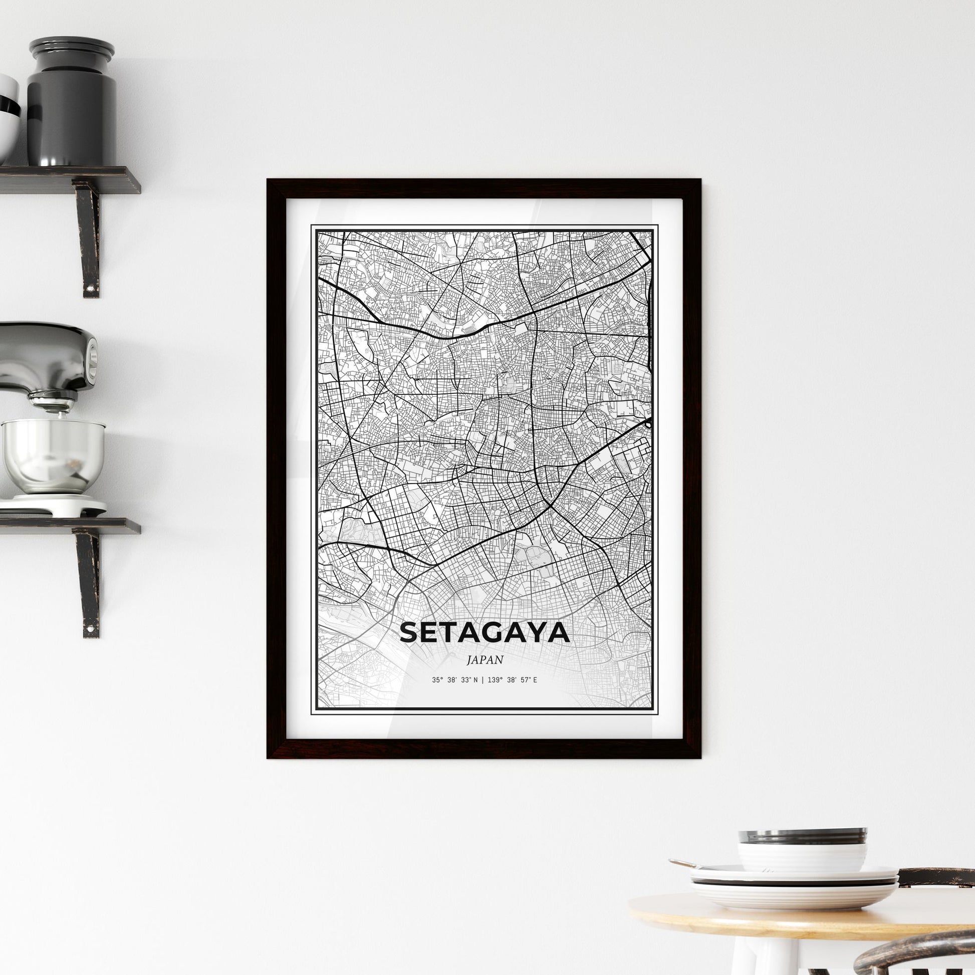 Setagaya Japan - Minimal City Map