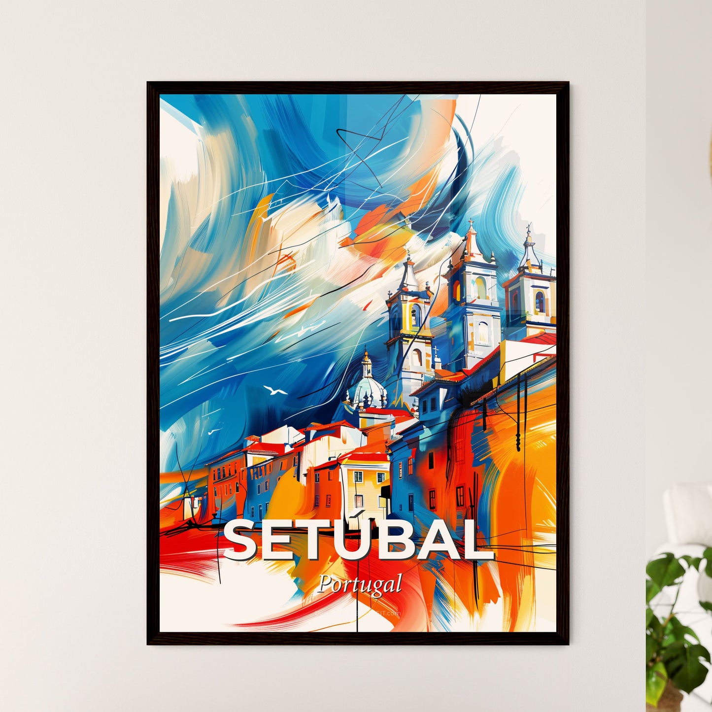 Vibrant Setúbal, Portugal - A Painting Of A City