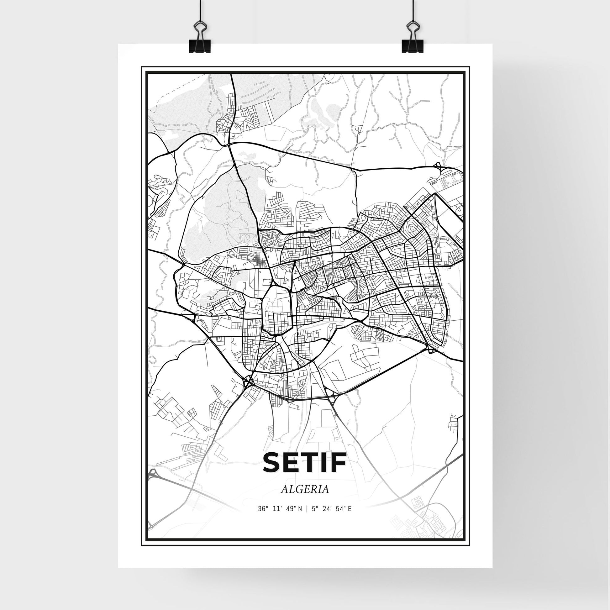 Setif Algeria - Premium City Map Poster