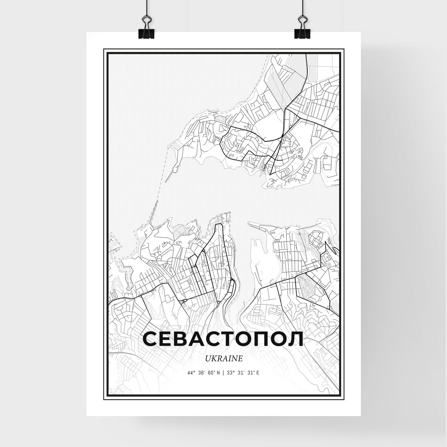 Sevastopol Ukraine - Premium City Map Poster