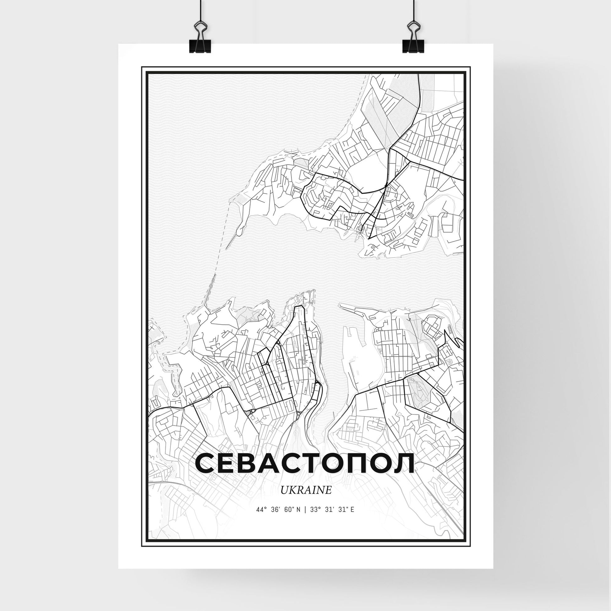 Sevastopol Ukraine - Premium City Map Poster