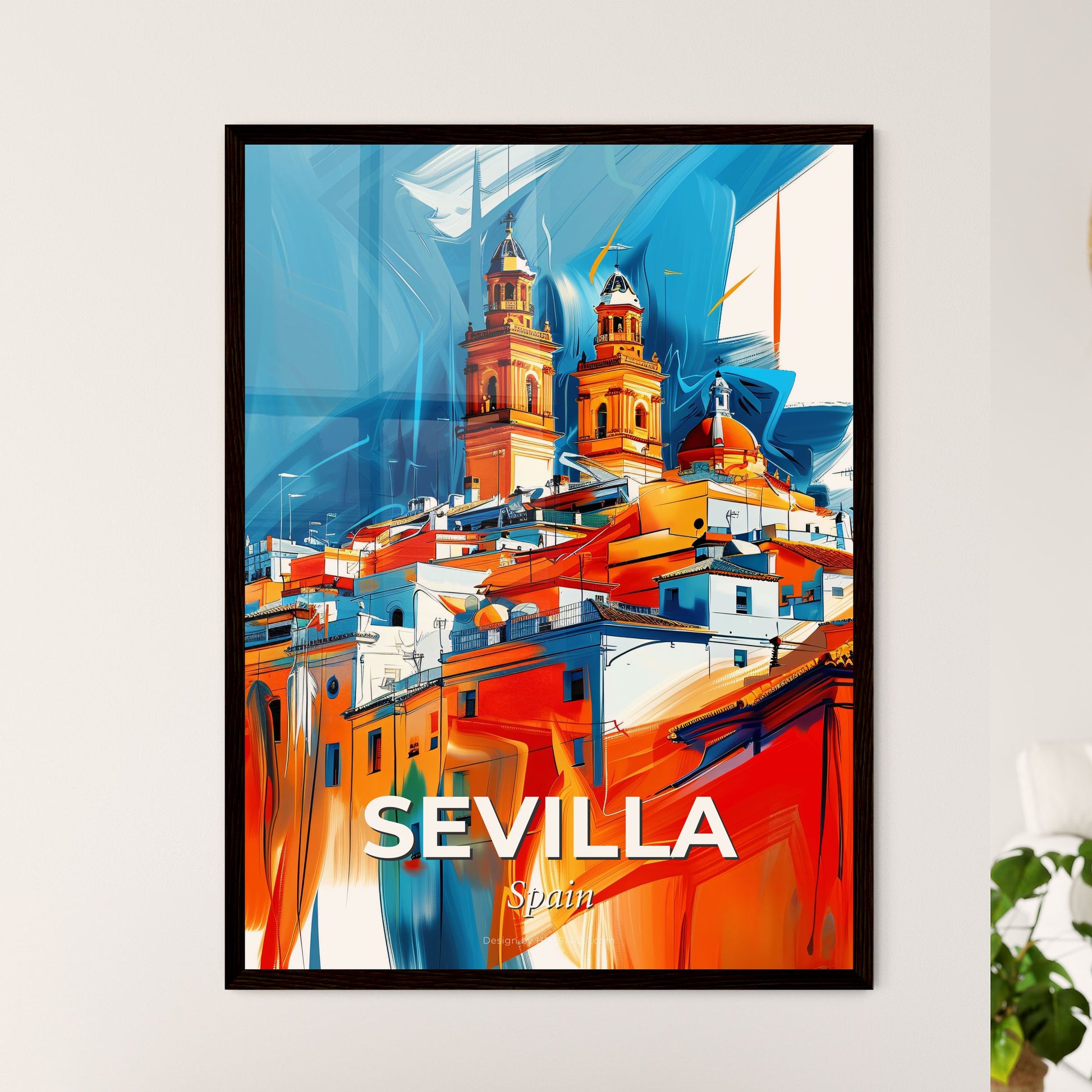 Vibrant Sevilla, Spain - A Colorful Painting Of A City