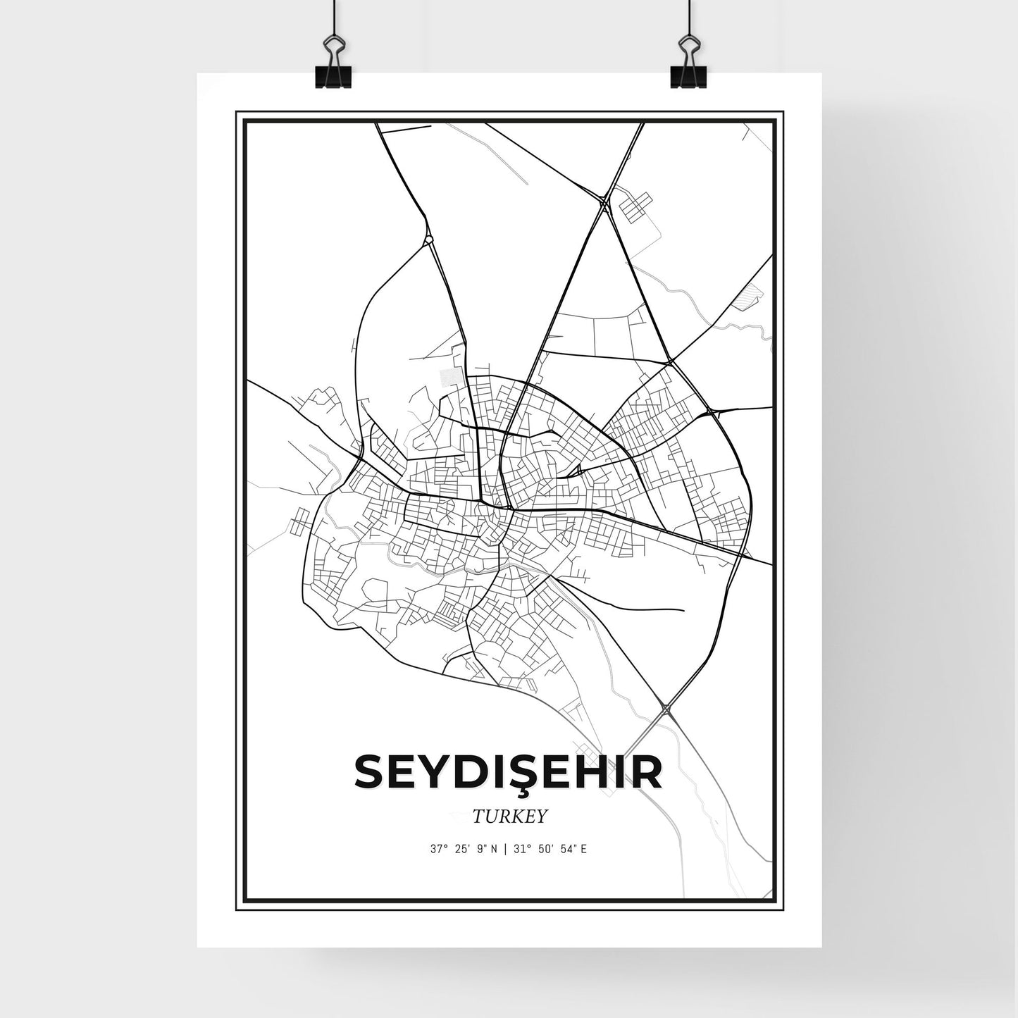 Seydişehir Turkey - Premium City Map Poster