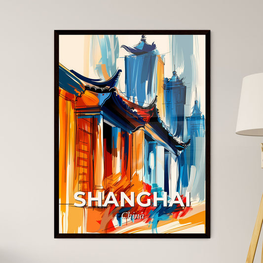 Vibrant Shanghai, China - A Painting Of A Building