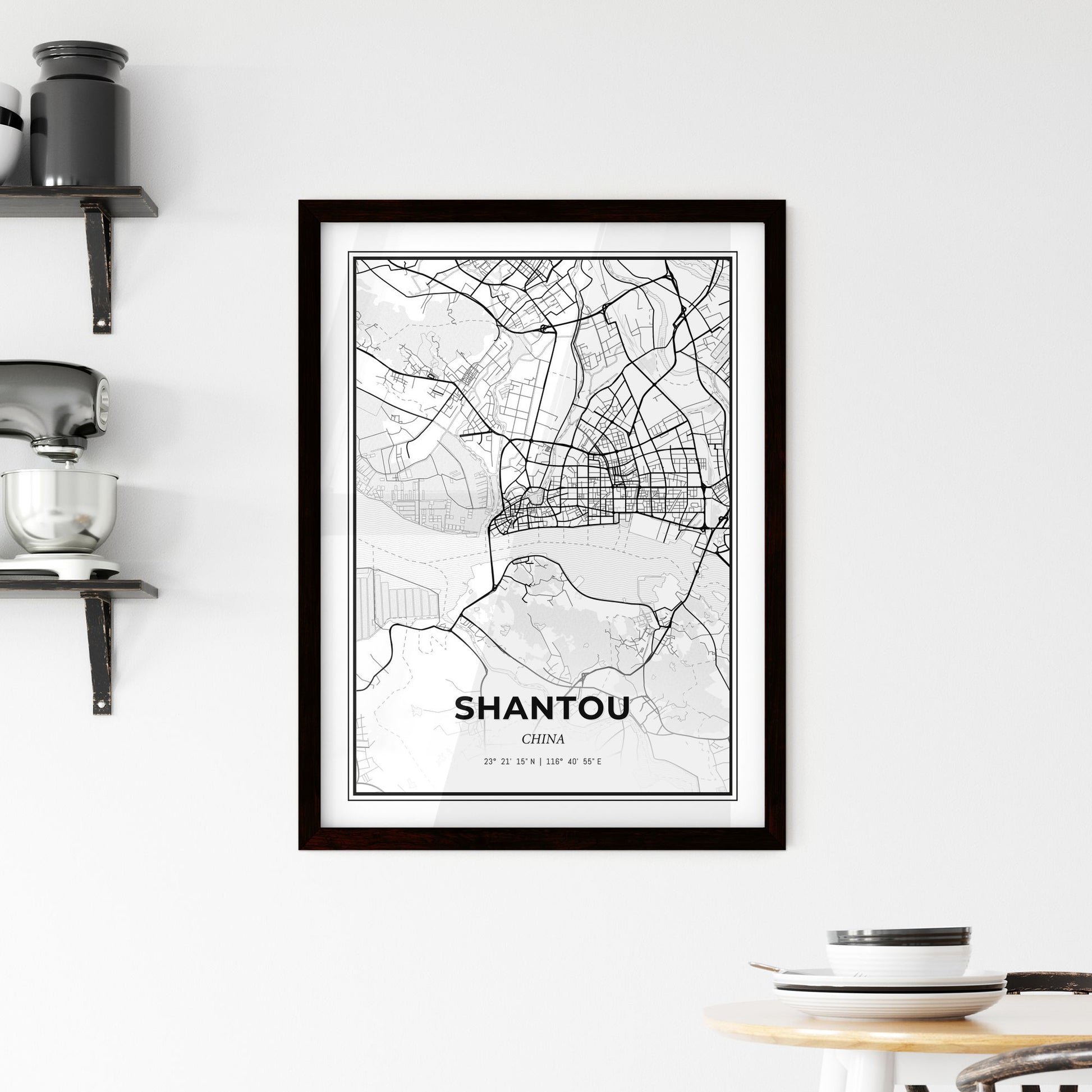 Shantou China - Minimal City Map