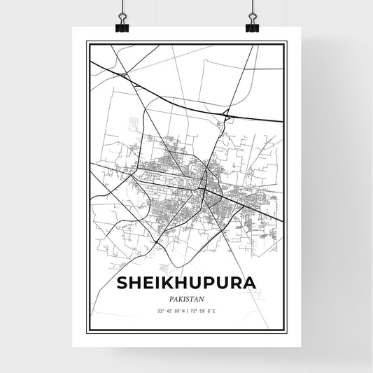 Sheikhupura Pakistan - Premium City Map Poster