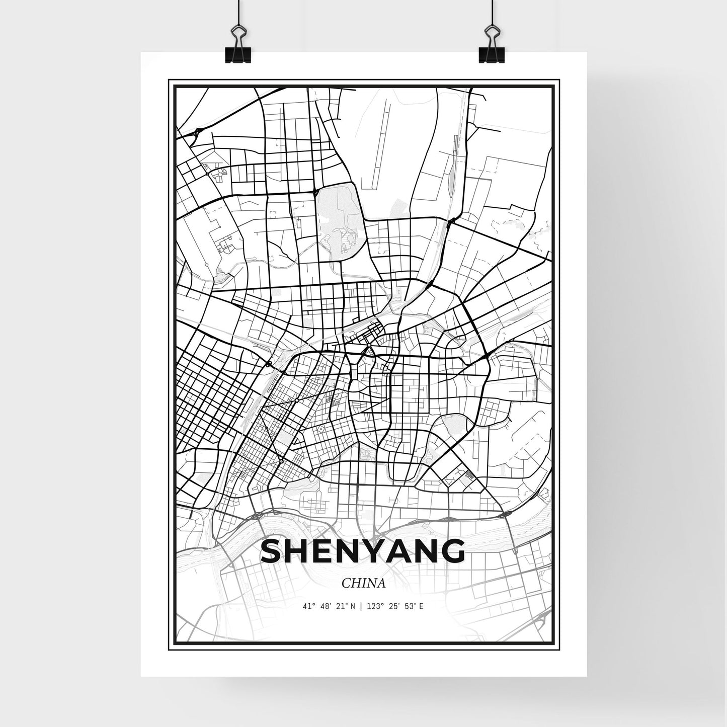 Shenyang China - Premium City Map Poster