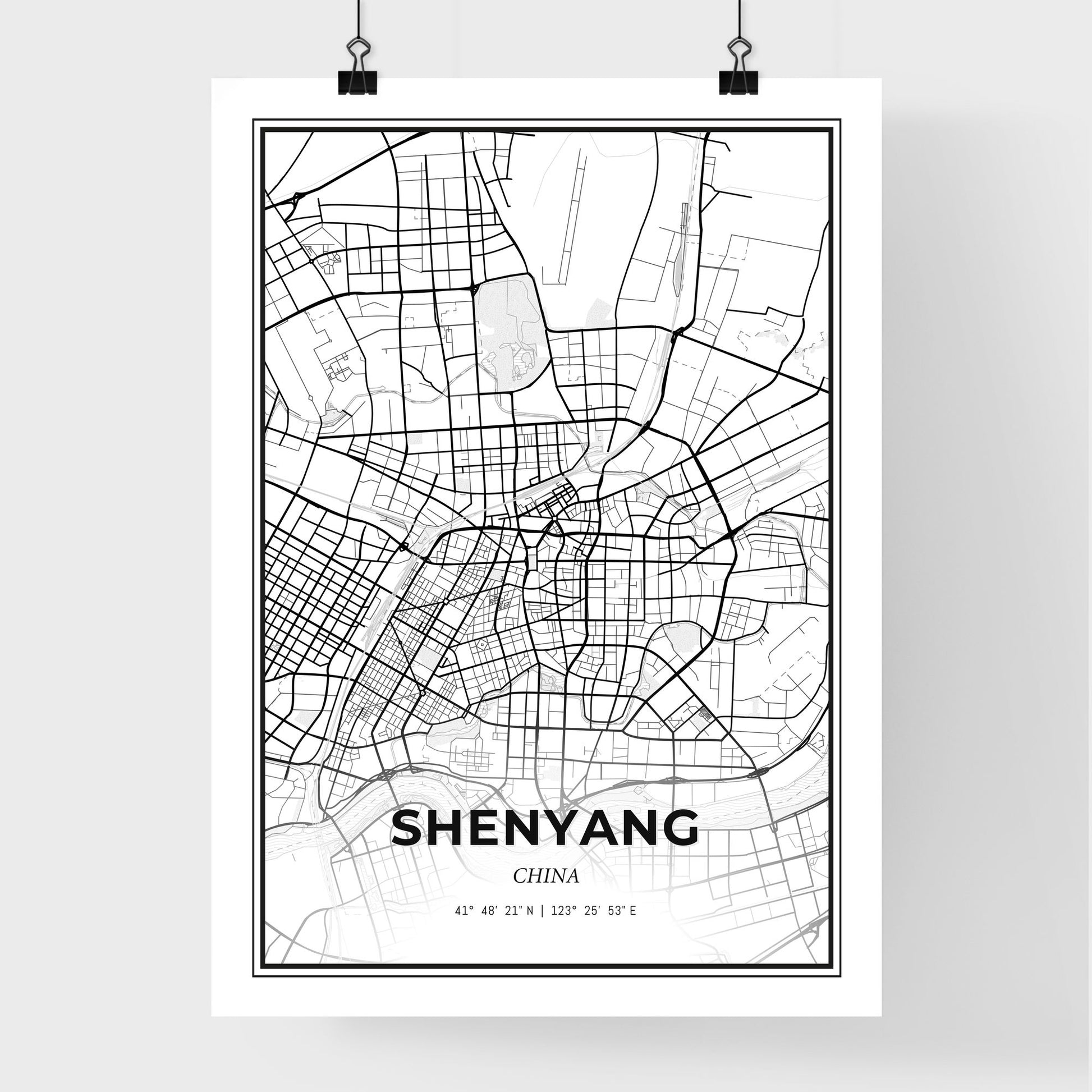 Shenyang China - Premium City Map Poster