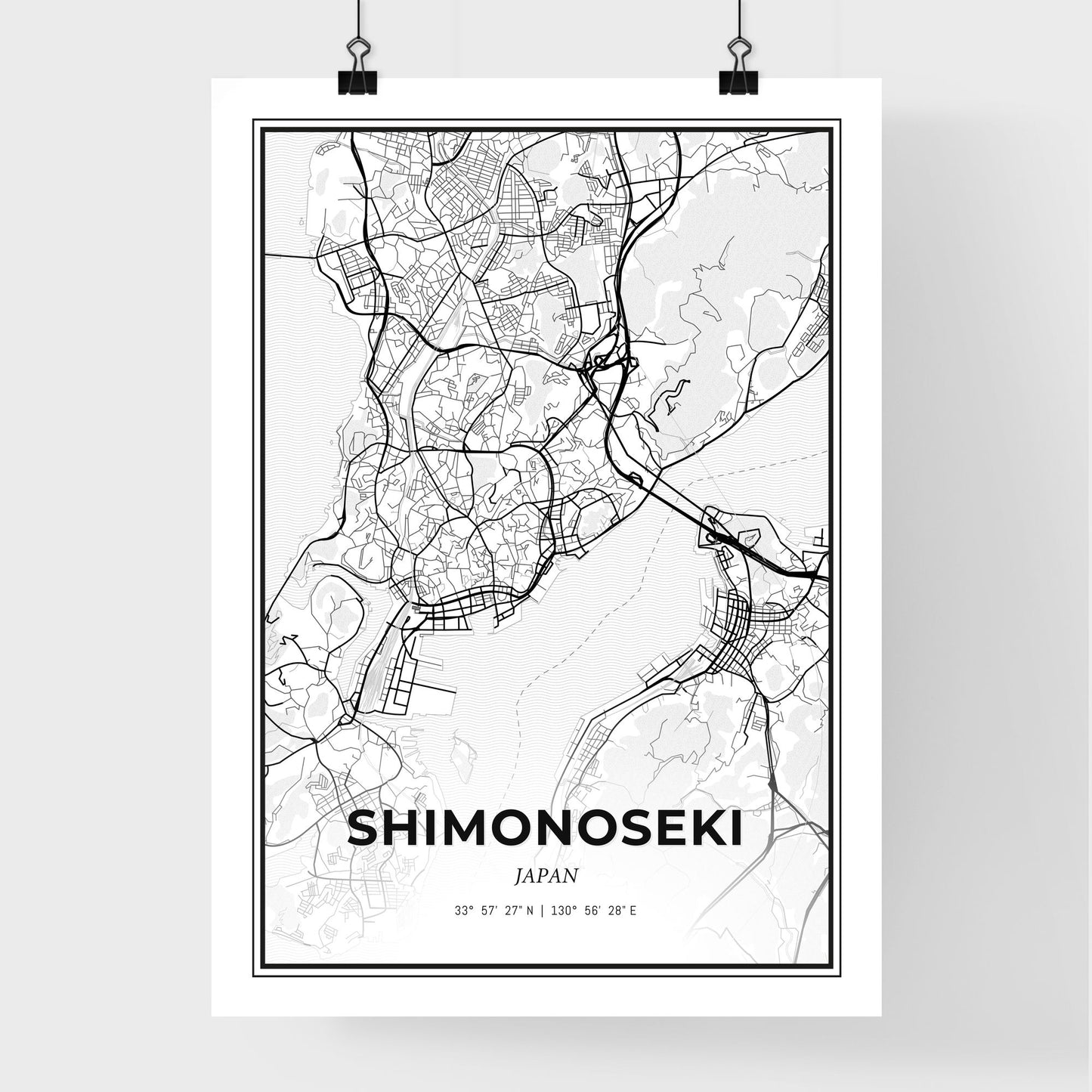 Shimonoseki Japan - Premium City Map Poster