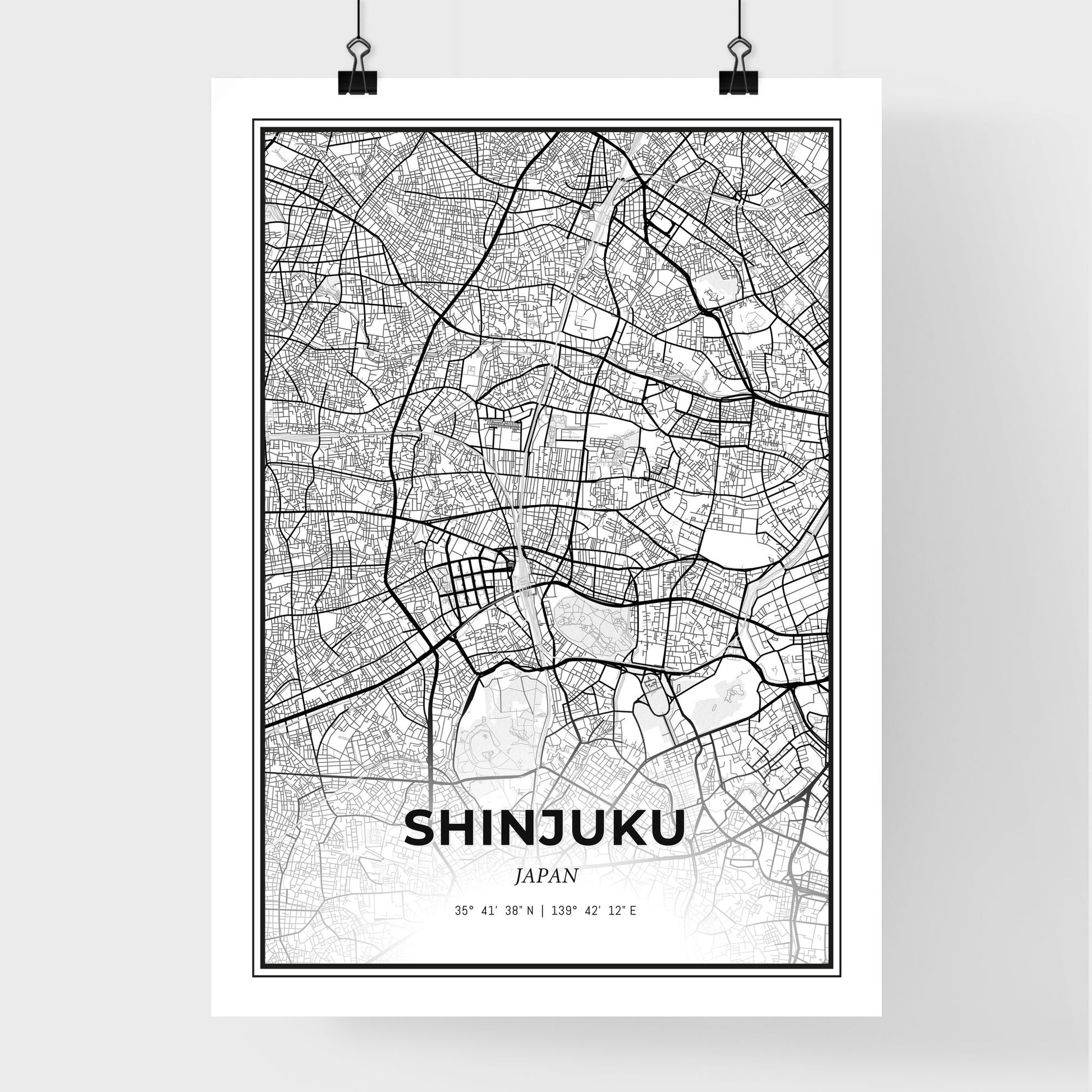 Shinjuku Japan - Premium City Map Poster