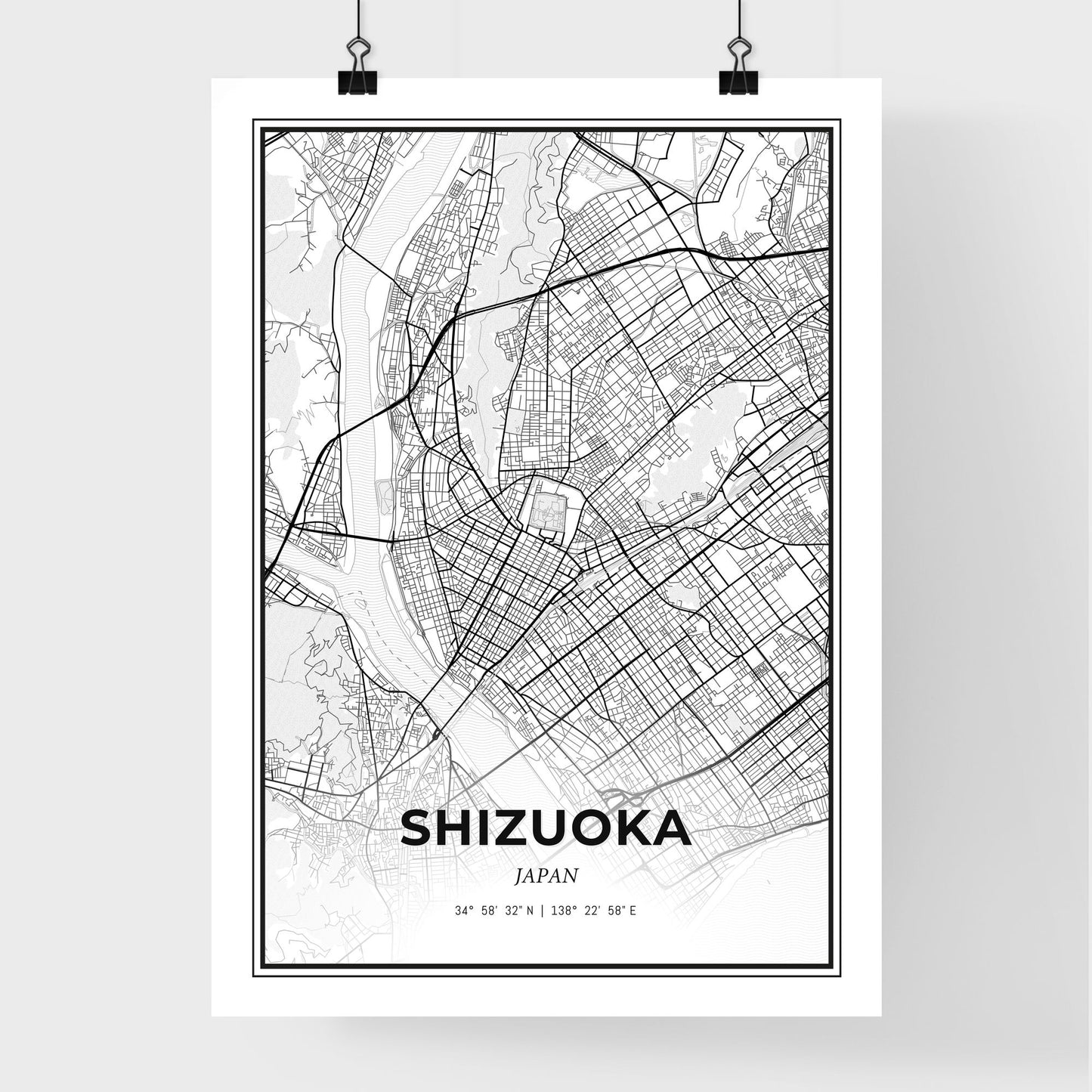 Shizuoka Japan - Premium City Map Poster