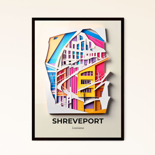 Vivid Shreveport, Louisiana - a cut out paper art of a building