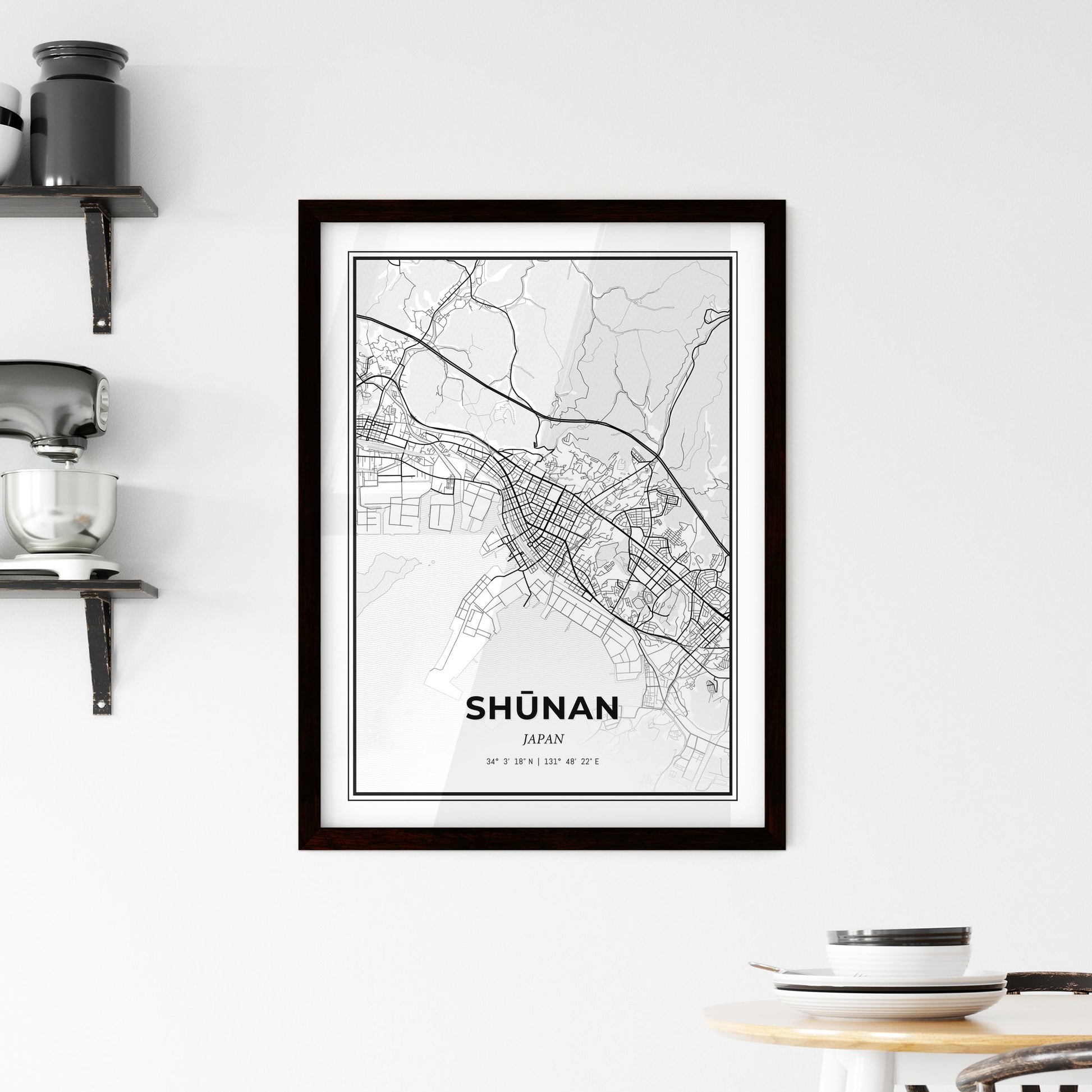 Shūnan Japan - Minimal City Map