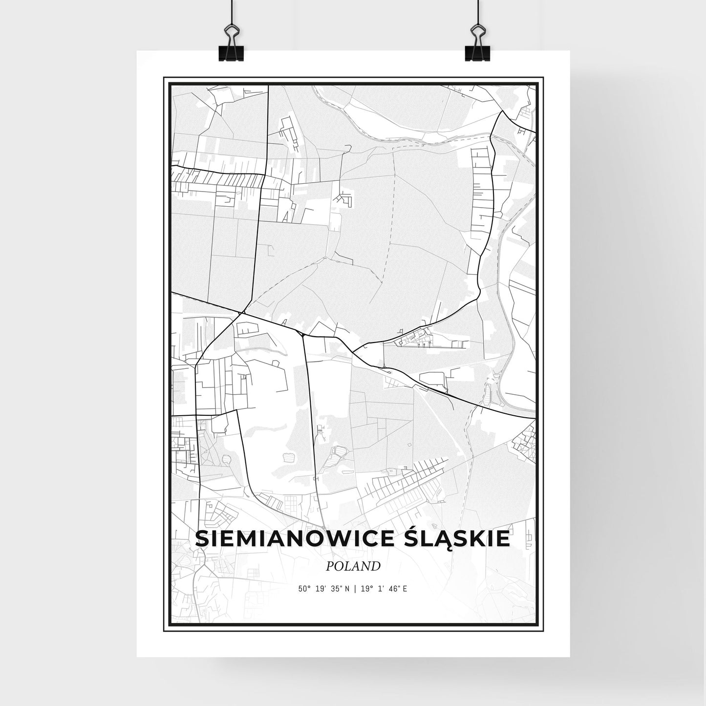 Siemianowice Śląskie Poland - Premium City Map Poster