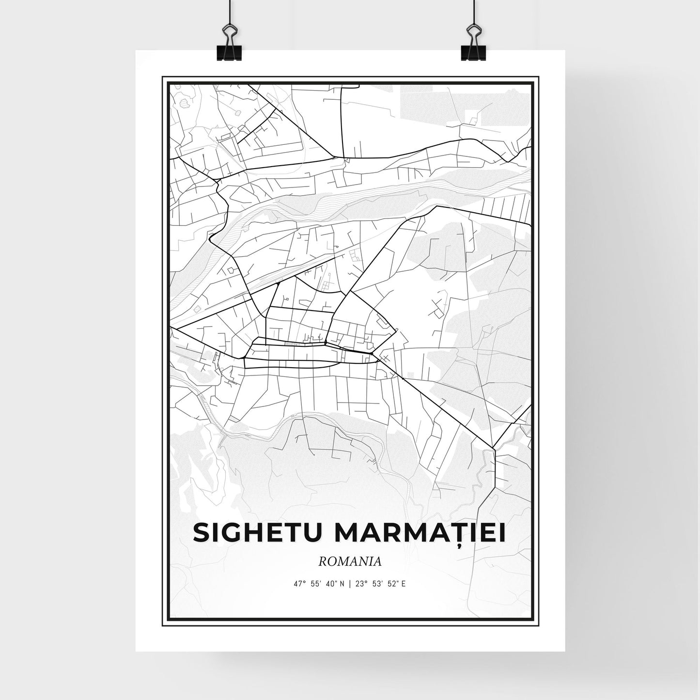 Sighetu Marmației Romania - Premium City Map Poster