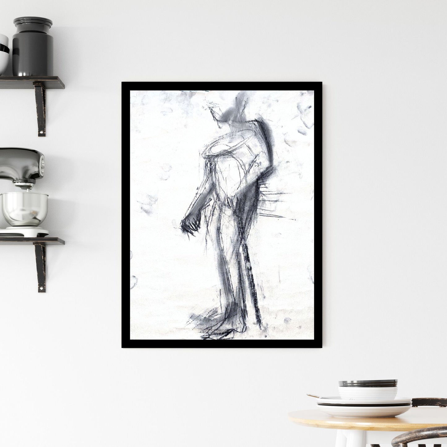 Silent Echoes: The Shadow of Our Inner Tensions and Truths Framed Print