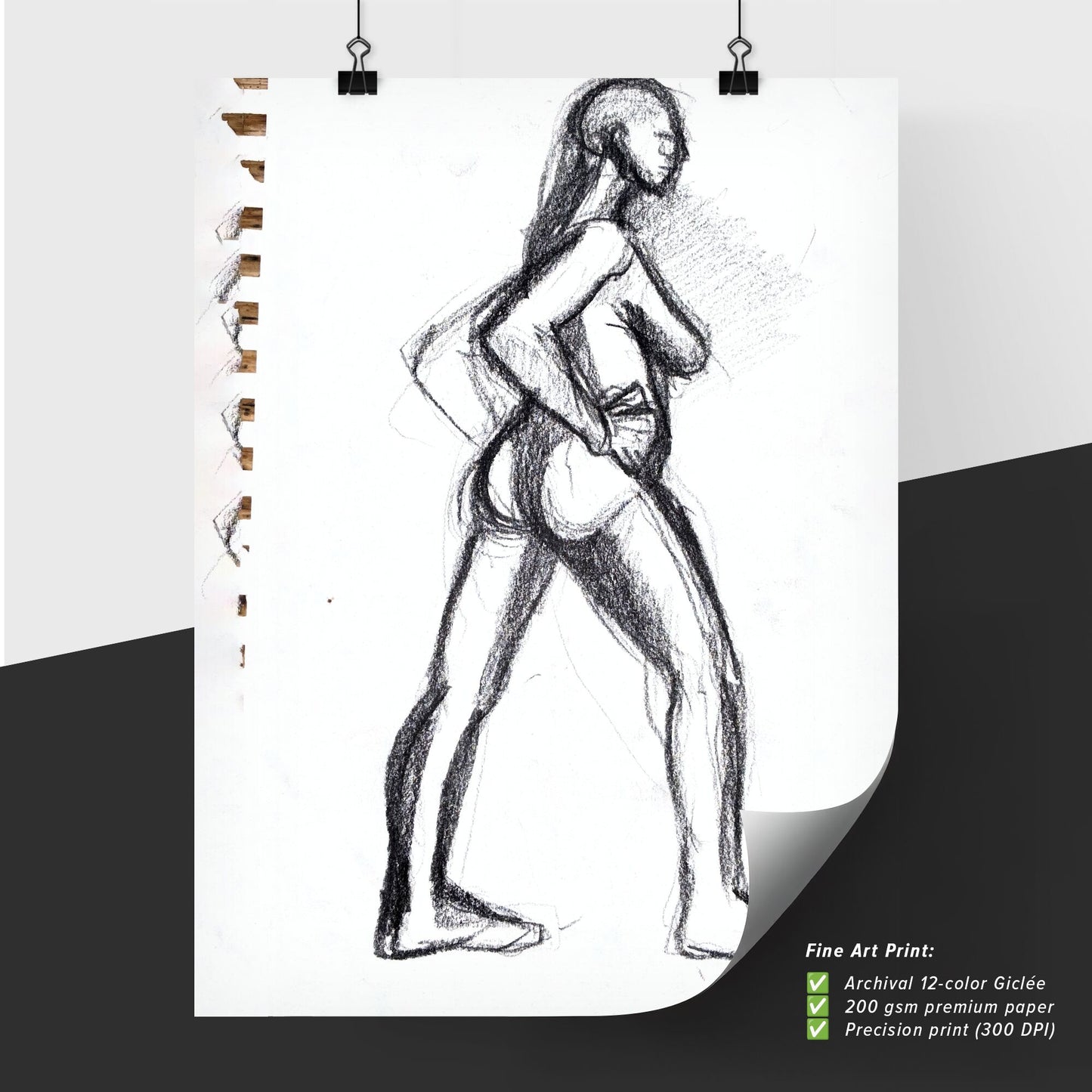 Silhouette of Strength: A Study in Bold Contours and Lines