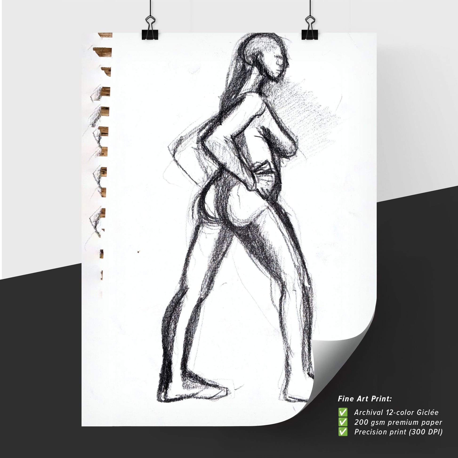 Silhouette of Strength: A Study in Bold Contours and Lines