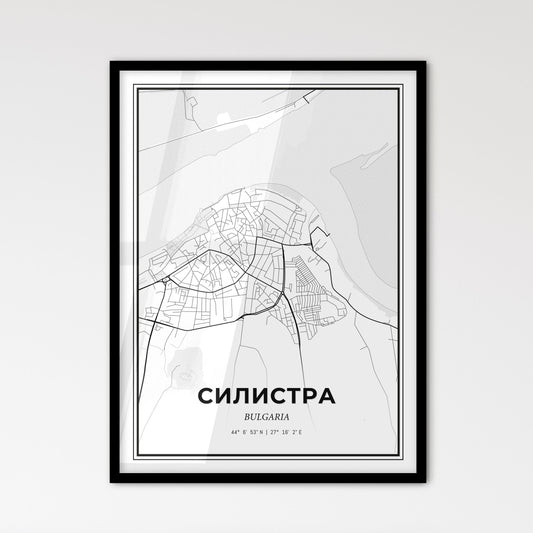 Silistra Bulgaria - Scandinavian Style City Map for Modern Home Decor