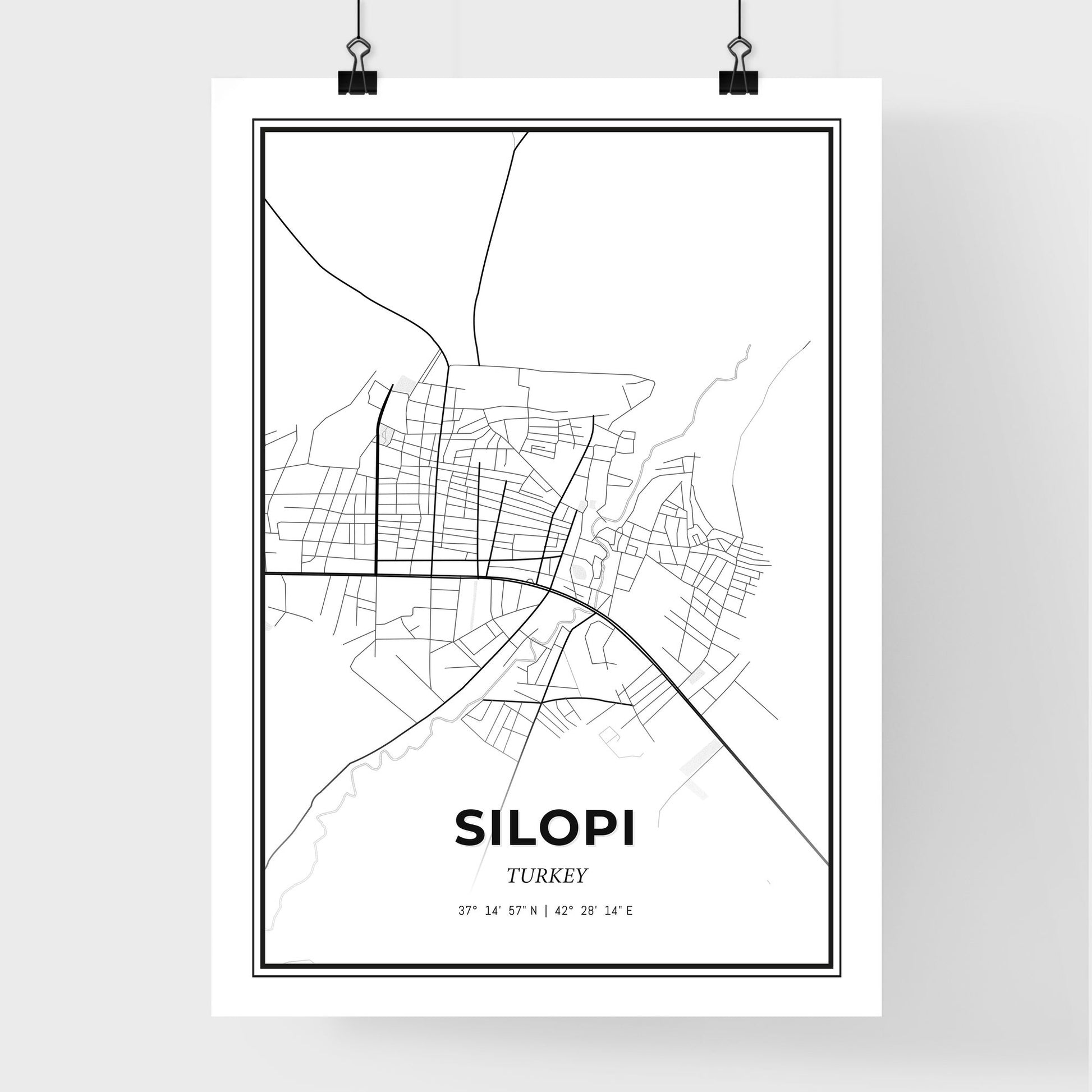 Silopi Turkey - Premium City Map Poster