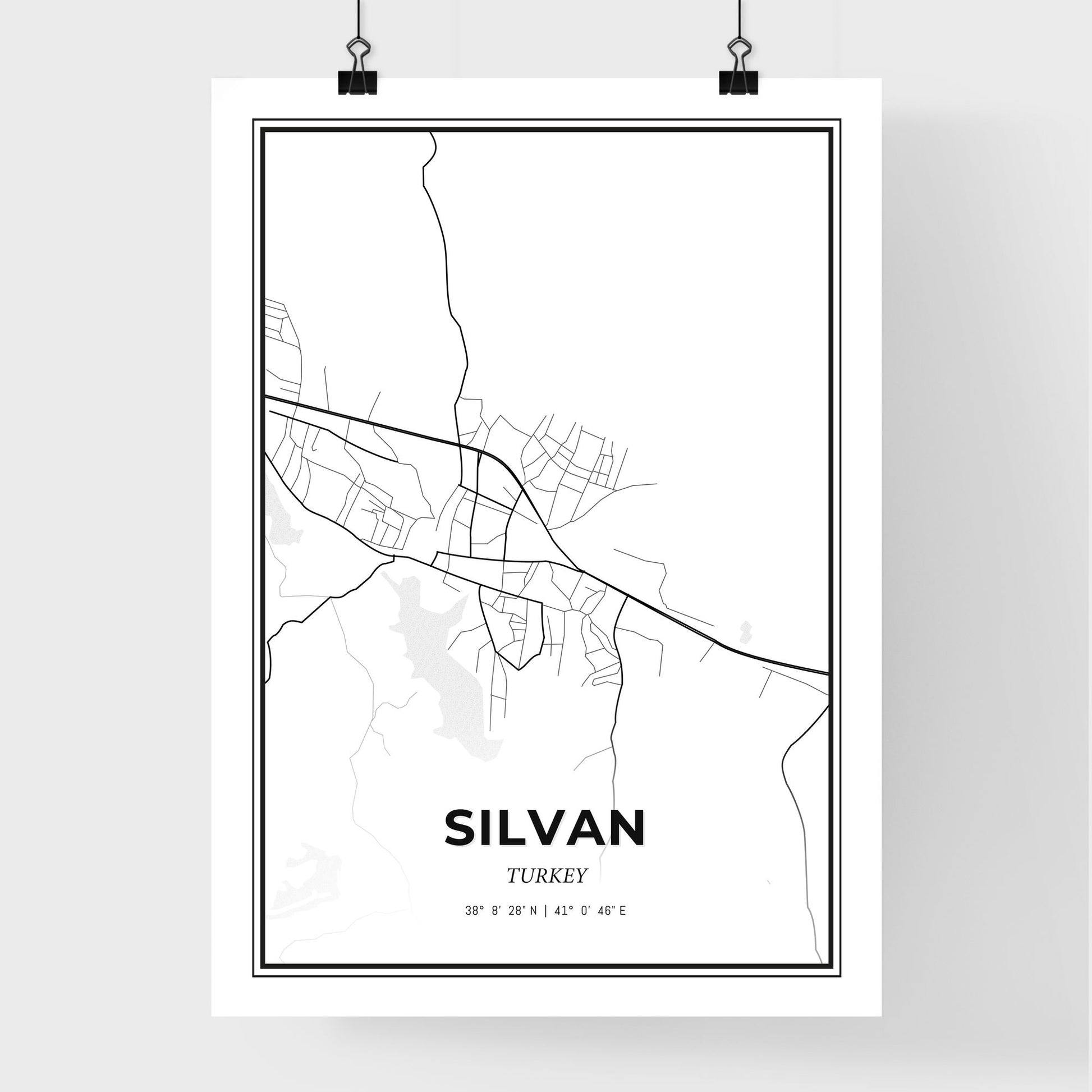 Silvan Turkey - Premium City Map Poster