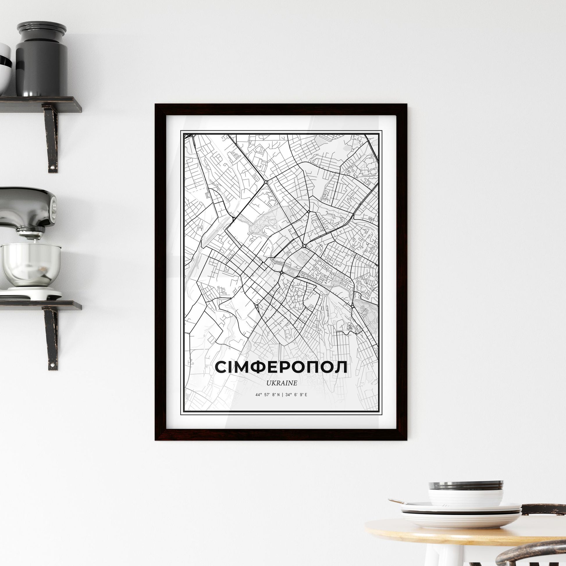 Simferopol Ukraine - Minimal City Map