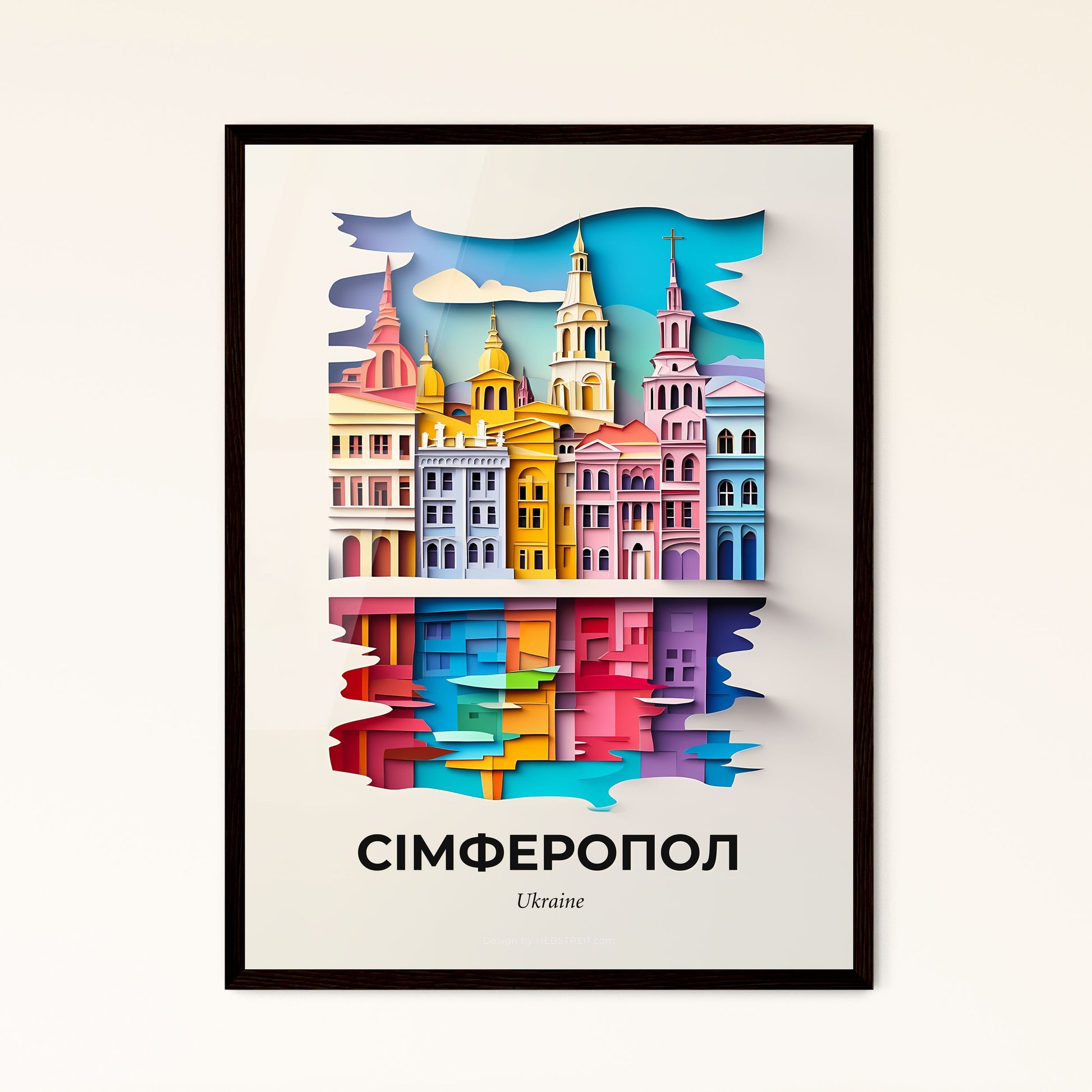 Vivid Simferopol, Ukraine - a colorful city with a clock tower on top of it