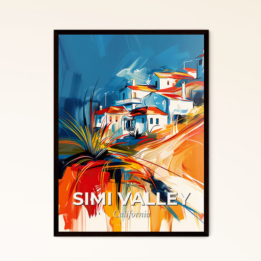 Vibrant Simi Valley, California - A Painting Of A Village