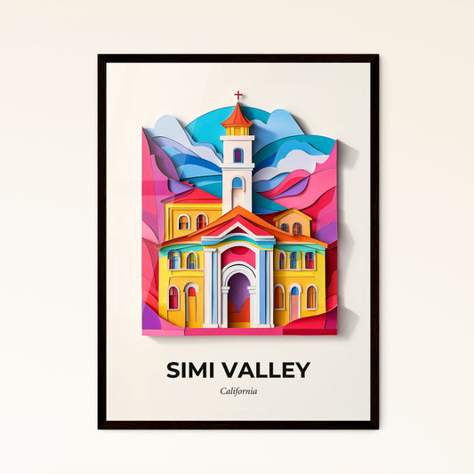 Vivid Simi Valley, California - a church with a steeple and a bell tower