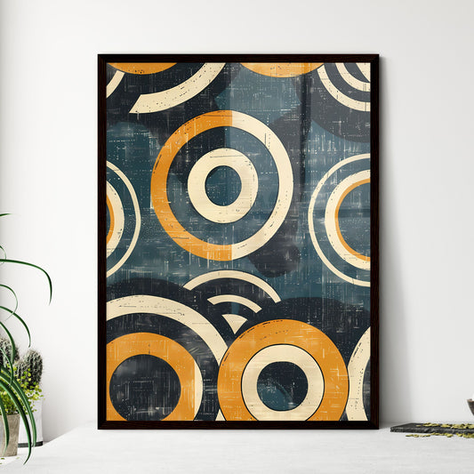 Sky Blue Swirls: Psychedelic 60s Poster Art Inspires Vibrant Painting - Bold Colors, Artistic Focus - Flat 2D Stock Image Default Title