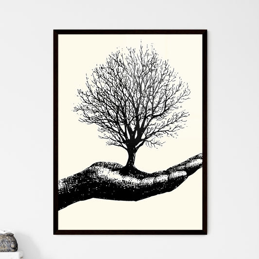 Hand-Drawn Vintage Minimalistic Lineart Tree Logo Artwork with a Vibrant Painting Artistic Focus in White Background Default Title