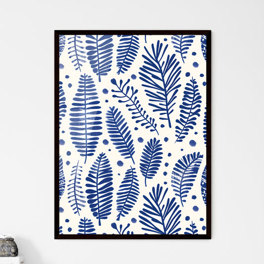 Hand-Painted Vibrant Leaves Seamless Pattern Blue Default Title